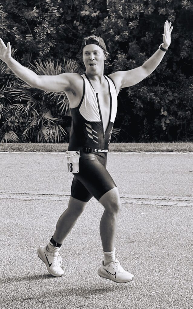 jon kalis, hybrid athlete, triathlete, running a triathlon